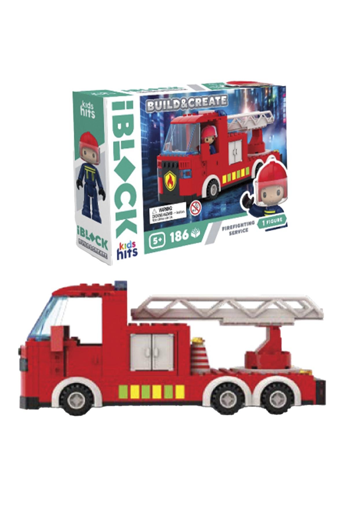 Конструктор Kids hits IBLOCK JUNIOR Пожежна машина Різнокольоровий (ЦБ-00264667)