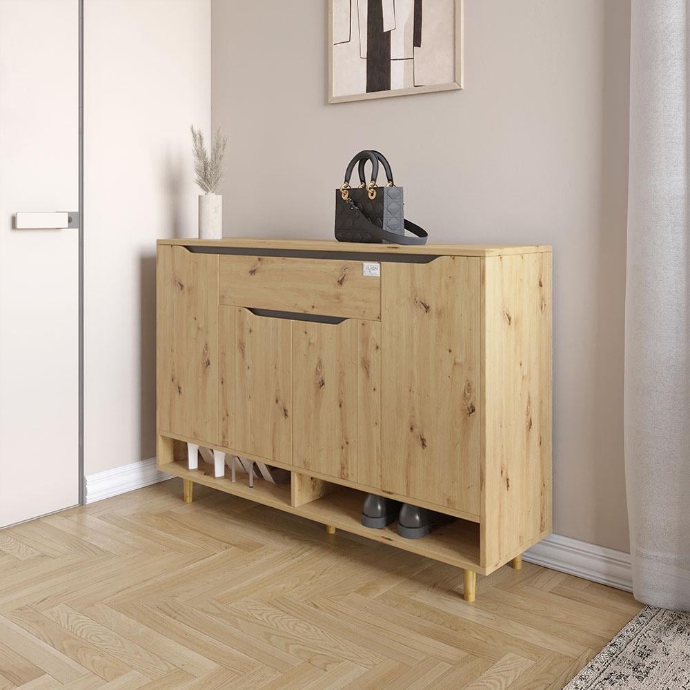 Тумба для взуття у передпокій Lion Салліван Тумба-2 Дуб Артизан (000-000-2272)