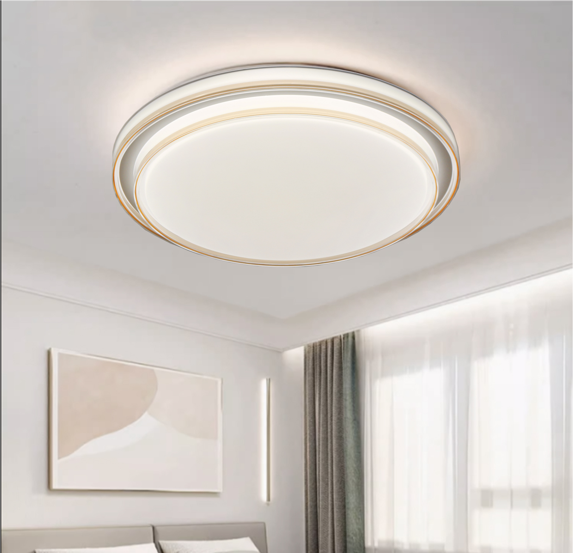 Светильник потолочный LED W-651/45W+45W RM WW+NW+CW (26-595)