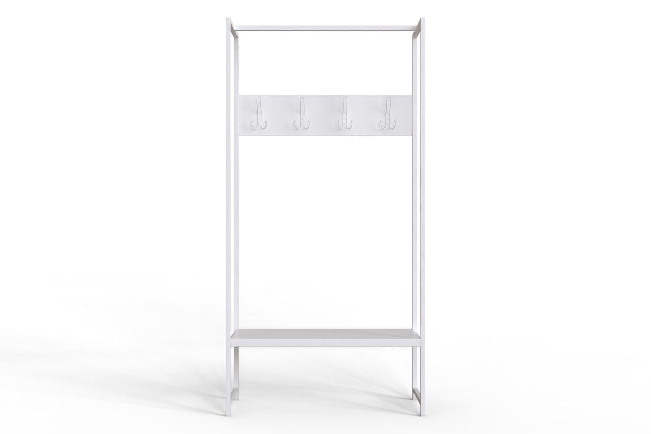 Вешалка напольная модульная Ferrum-decor Трелис 12 ДСП 16 мм 180x90x38 см Белый/Белый (FRD-104313)