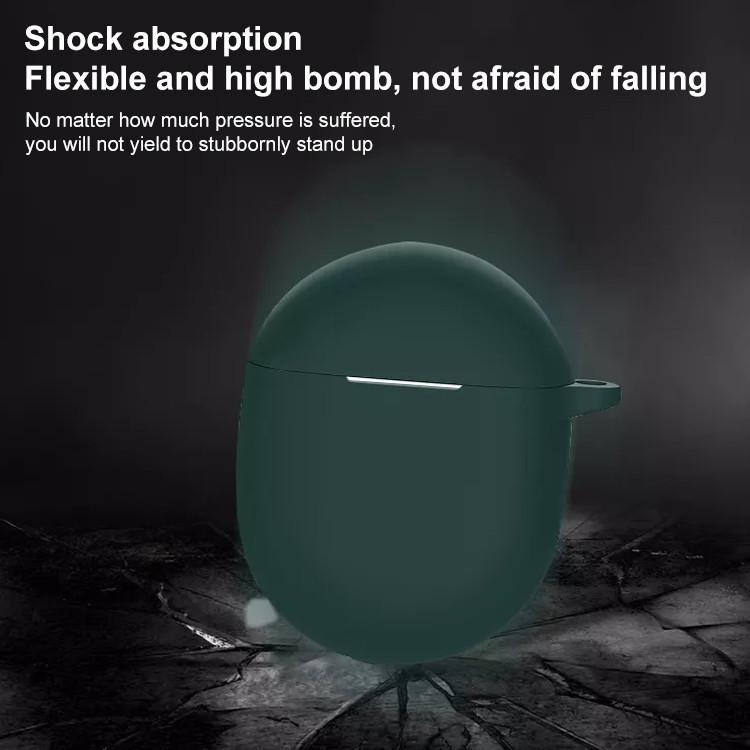 Чехол силиконовый для Google Pixel Buds Pro/Buds Pro 2 с карабином Темно-зеленый (2442204302) - фото 4 Чехол силиконовый для Google Pixel Buds Pro/Buds Pro 2 с карабином Темно-зеленый (2442204302) - фото 4