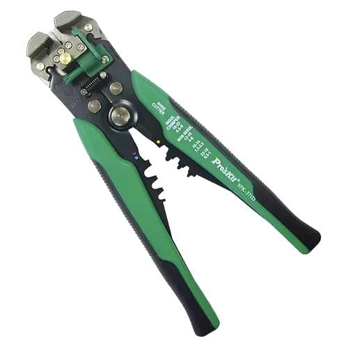 Кліщі для зняття ізоляції кабелю Pro'sKit 8PK-371D під кабель 0,2-6 мм2 Зелений (32163750)