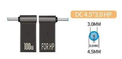 Адаптер питания для зарядки ноутбука от повербанка HP USB Type-C 100W DC 4,5х3,0х0,6 - фото 2