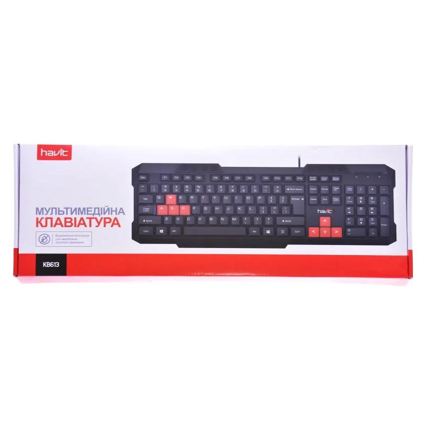 Клавиатура проводная USB Havit KB 613 Black - фото 4