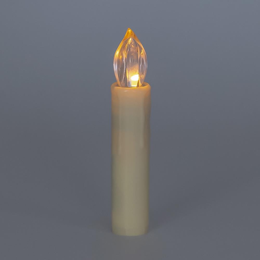 Набор свечей LED с клипсами на елку 10 см 10 шт. Айвори