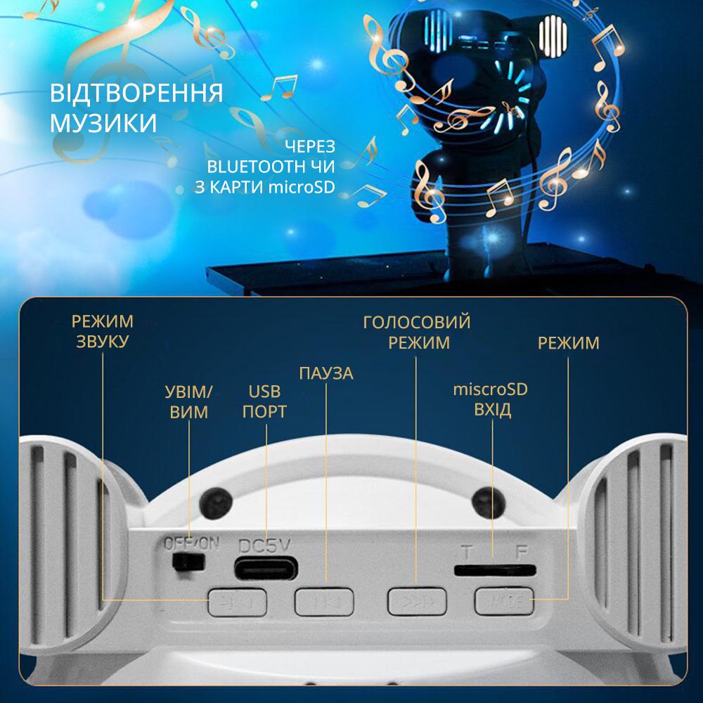 Нічник-проектор зоряного неба Космонавт лазерний з таймером та пультом (13569380) - фото 3