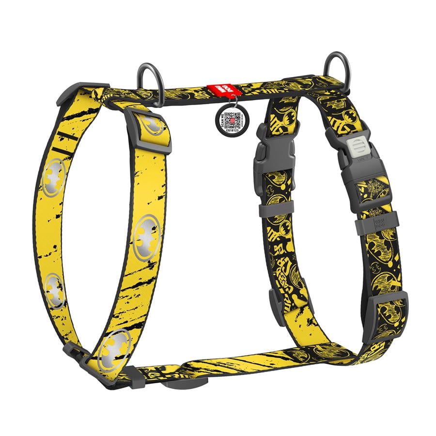 Шлейка для собак с QR-паспортом Waudog Nylon Бэтмен Эскиз светоотражающая анатомическая H-образная с пластиковым фастексом XL 25 мм Yellow (346-1081) Шлейка для собак с QR-паспортом Waudog Nylon Бэтмен Эскиз светоотражающая анатомическая H-образная с пластиковым фастексом XL 25 мм Yellow (346-1081)