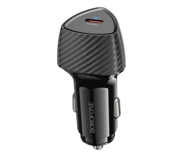 Зарядное устройство автомобильное Borofone BZ31B Solid single-port PD30W 3A car charger Black Зарядное устройство автомобильное Borofone BZ31B Solid single-port PD30W 3A car charger Black