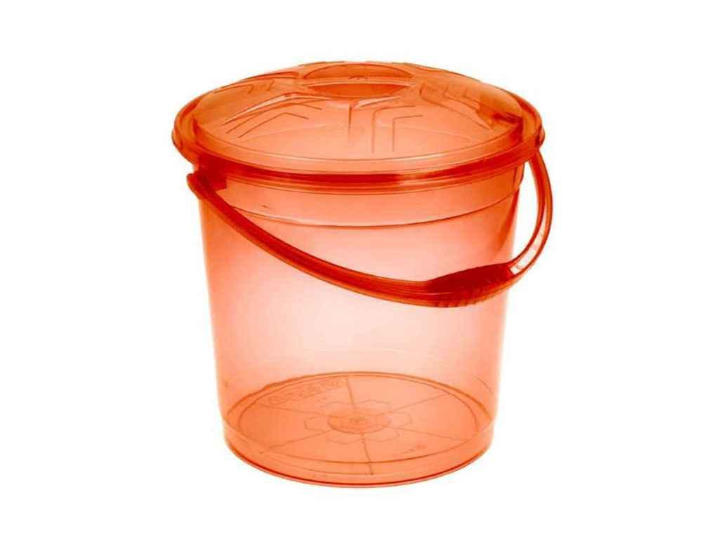 Ведро пластиковое R-Plastic пищевое с крышкой 10 л Бронзовый (1051963)