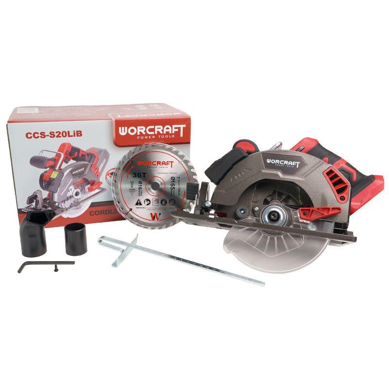 Дискова пилаакумуляторна безщіткова Worcraft CCS-S20LiB з акумулятором 4А та зарядним диск 165 мм (43293) - фото 7 Дискова пилаакумуляторна безщіткова Worcraft CCS-S20LiB з акумулятором 4А та зарядним диск 165 мм (43293) - фото 7