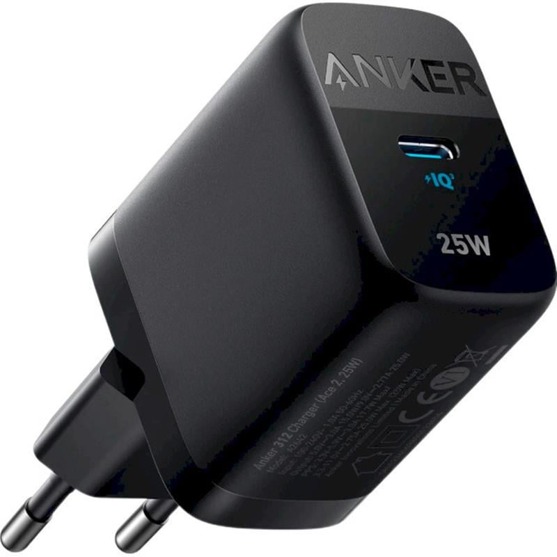 Зарядное устройство сетевое Anker PowerPort 312 USB Type-C 25 Вт Black (A2642G11)