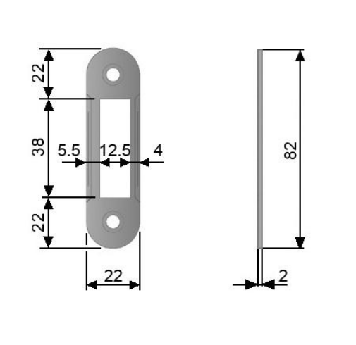 Ответная планка для замка AGB Mediana/Centro без отбойника Черный (B01000.40.93) - фото 2 Ответная планка для замка AGB Mediana/Centro без отбойника Черный (B01000.40.93) - фото 2