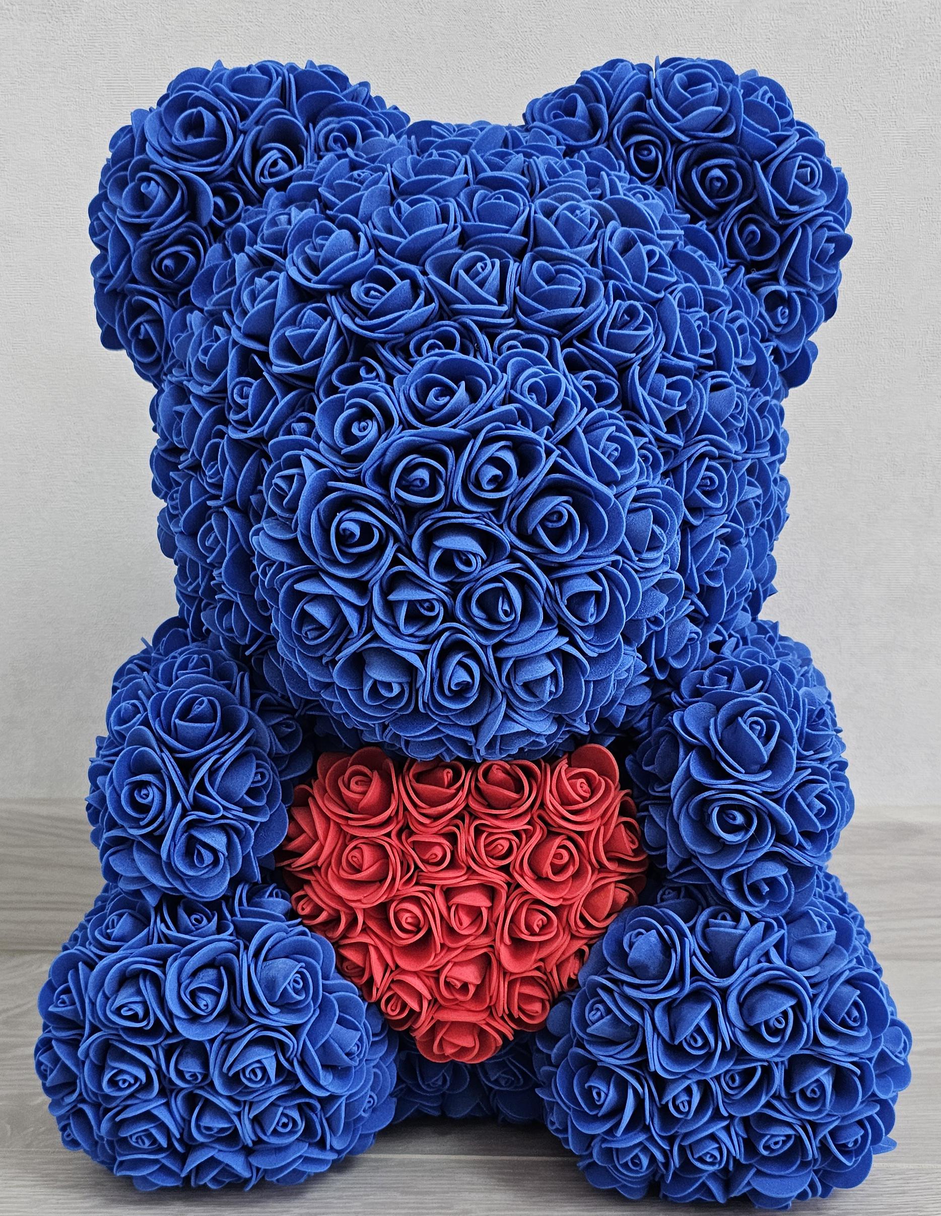 Мишка из искусственных роз T-PACK 40 см Синий (14951126) - фото 4 Мишка из искусственных роз T-PACK 40 см Синий (14951126) - фото 4