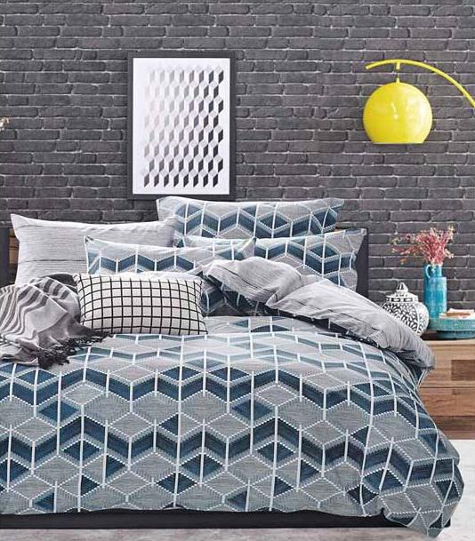 Комплект постельного белья Word of Dream 367 Сатин семейное 2х150х215 Серый