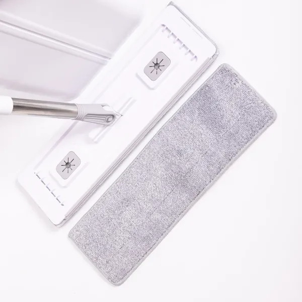 Комплект для уборки швабра плоская и ведро с 2 отсеками с отжимом Белый (HP-35015-19) - фото 3 Комплект для уборки швабра плоская и ведро с 2 отсеками с отжимом Белый (HP-35015-19) - фото 3