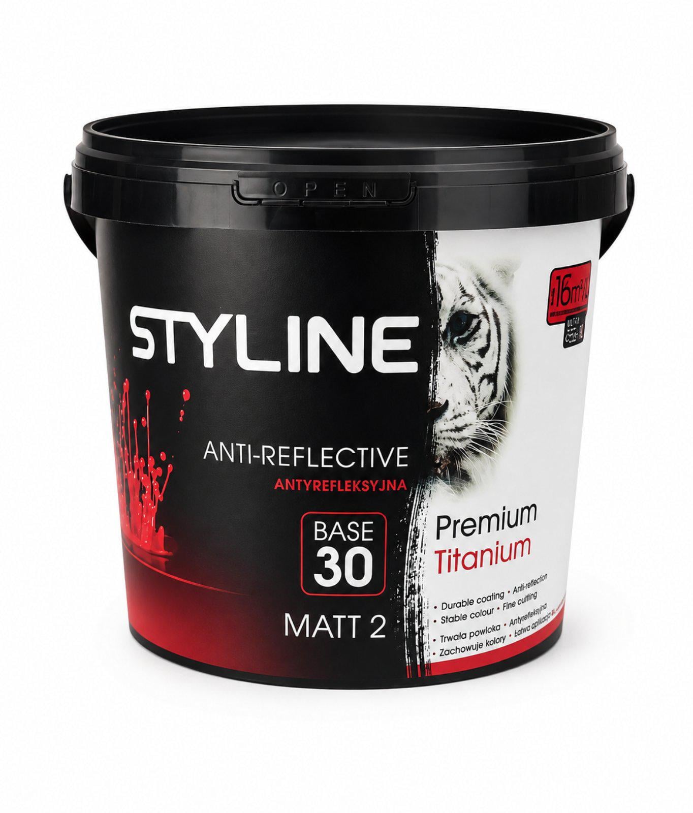 Фарба Styline ST Premium Titanium Matt антиблікова/глибокоматова/стійка до протирання губкою преміум класу (RFMBF/FL/PLSM/004/30)