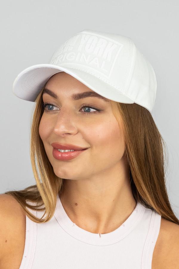Кепка трекерка унисекс с накаткой New York One Size Белый (1550)