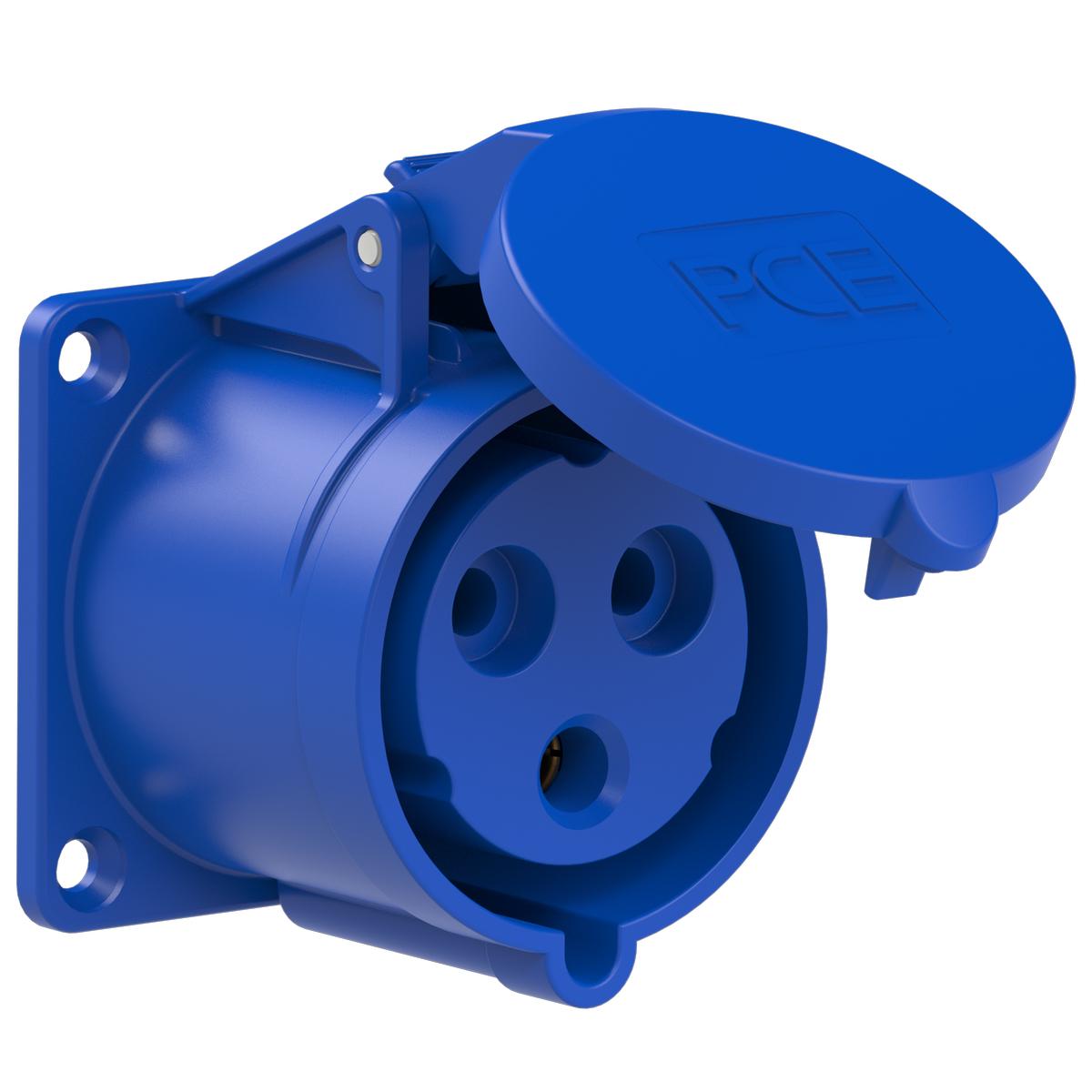 Силова розетка вбудована PCE 1P+N+E IP44 32A 230V (323-6)