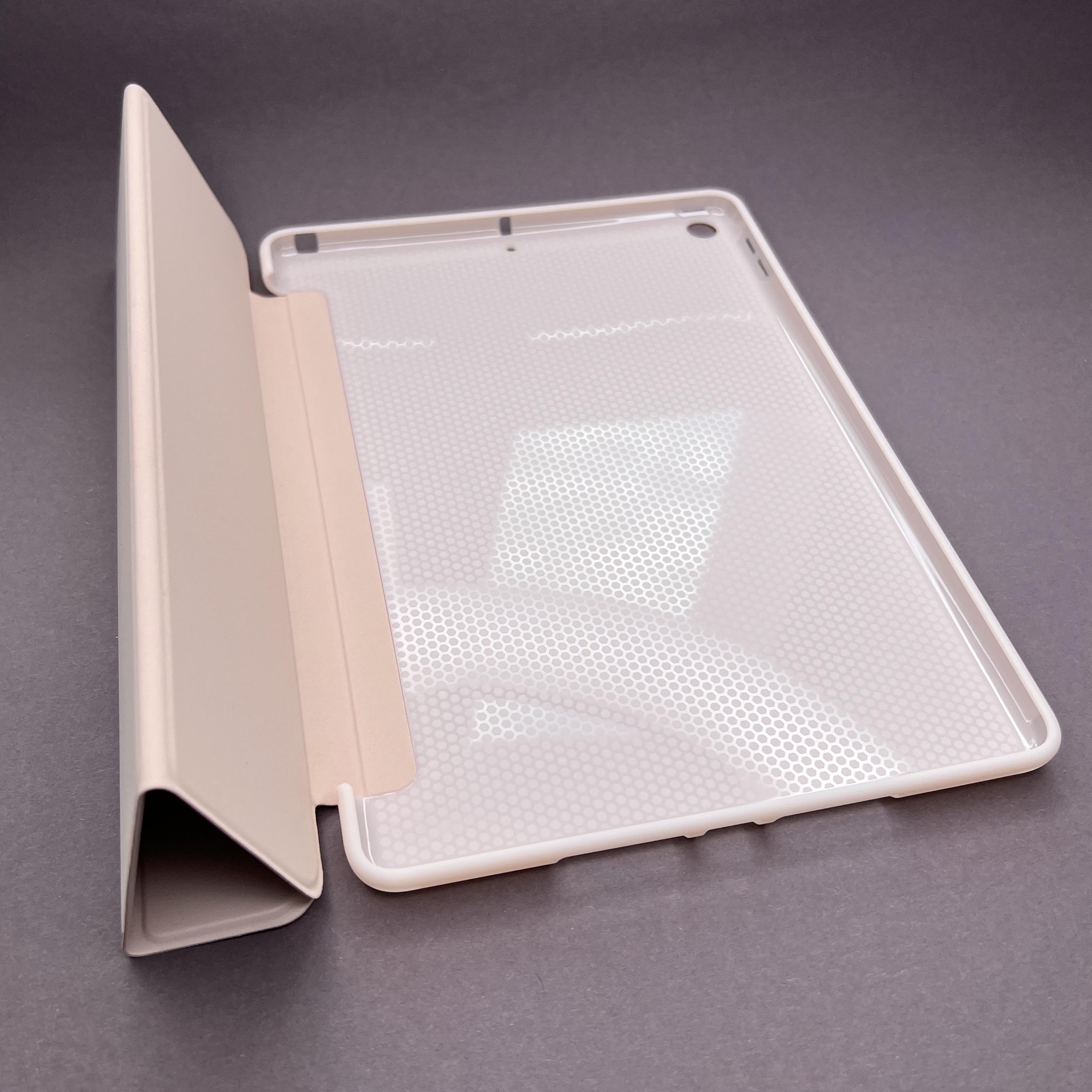 Чехол-книжка Smart Case для iPad 7/8/9 10,2" под кожу силиконовый противоударный магнитный Пудровый (156192) - фото 3