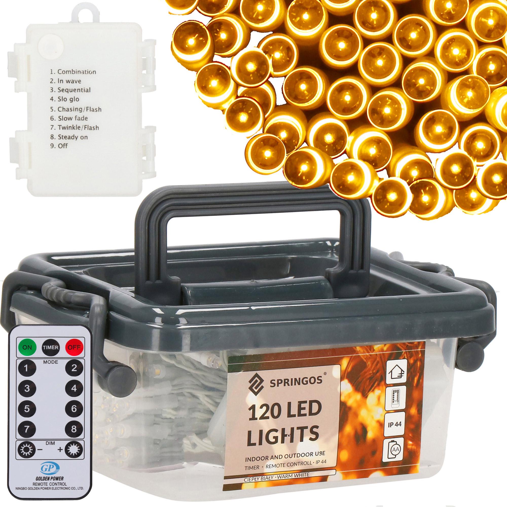 Гірлянда на батарейках Springos 120 LED 9 м Warm white (CL0171) - фото 9 Гірлянда на батарейках Springos 120 LED 9 м Warm white (CL0171) - фото 9