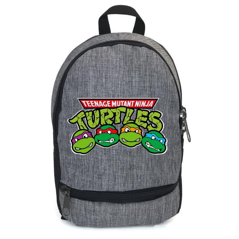 Школьный рюкзак Cappuccino Toys ninja turtle-015 с принтом Черепашки ниндзя 12,5 л Серый (1381809914)