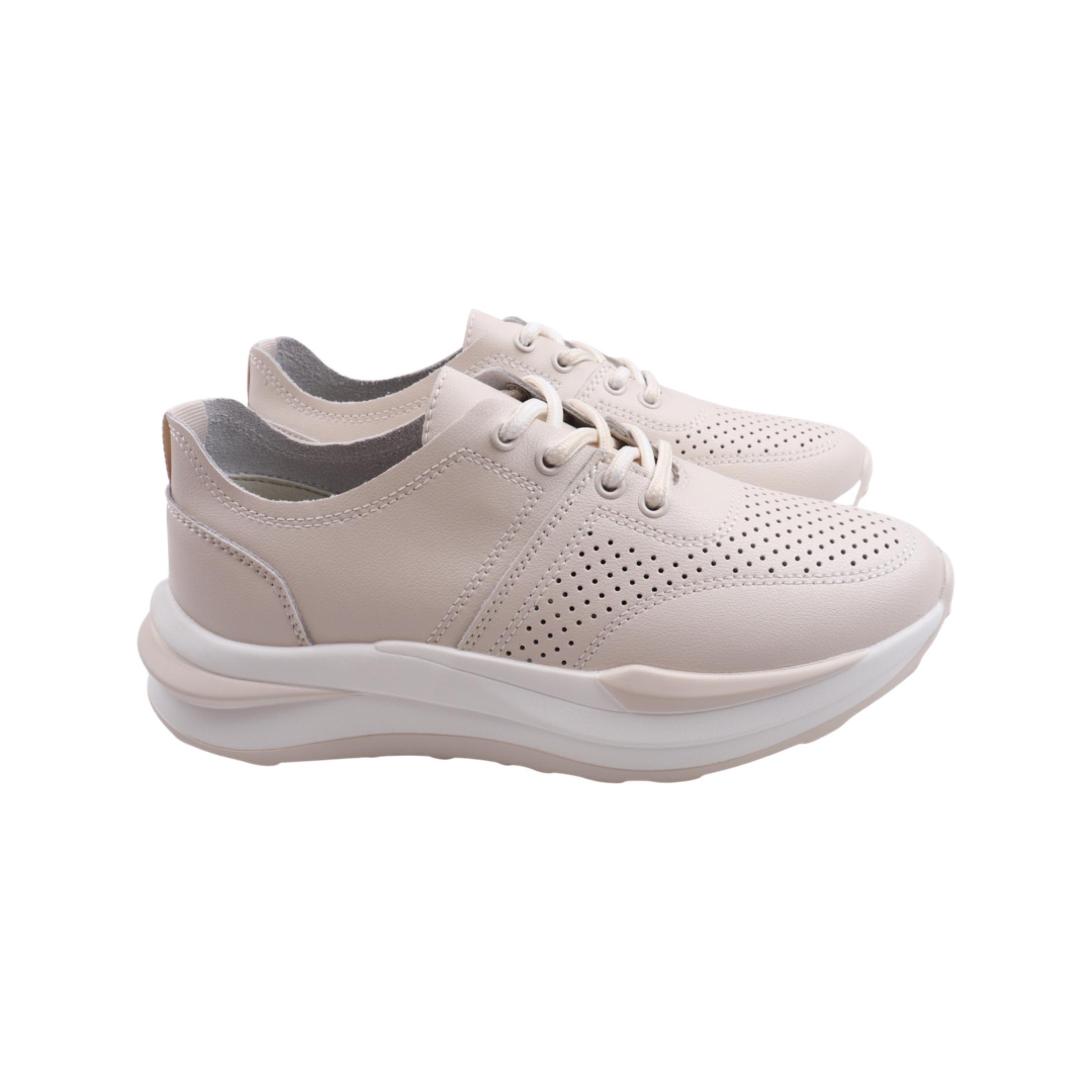 Кроссовки женские Li Fexpert из кожи р. 39 Молочный (1165-23LTSP)