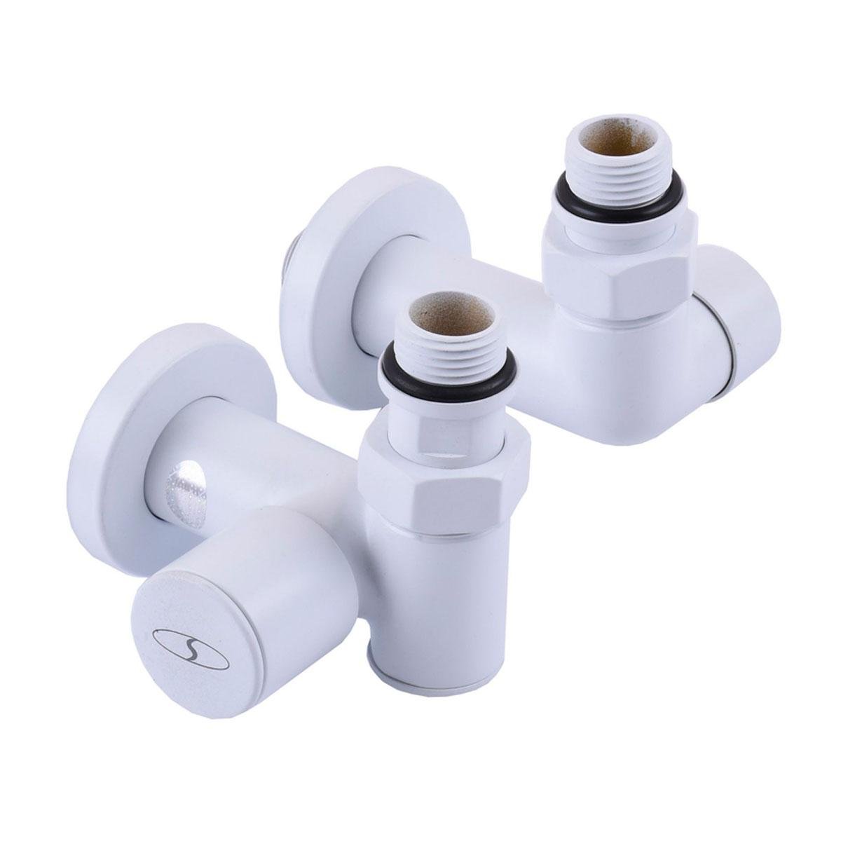 Кран кутовий під ТЕН Solomon 1/2"х1/2" 2 шт. Білий