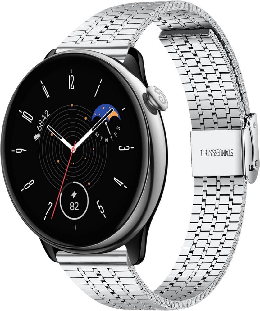 Браслет металлический Counic для Amazfit GTR Mini Silver (34053-59)