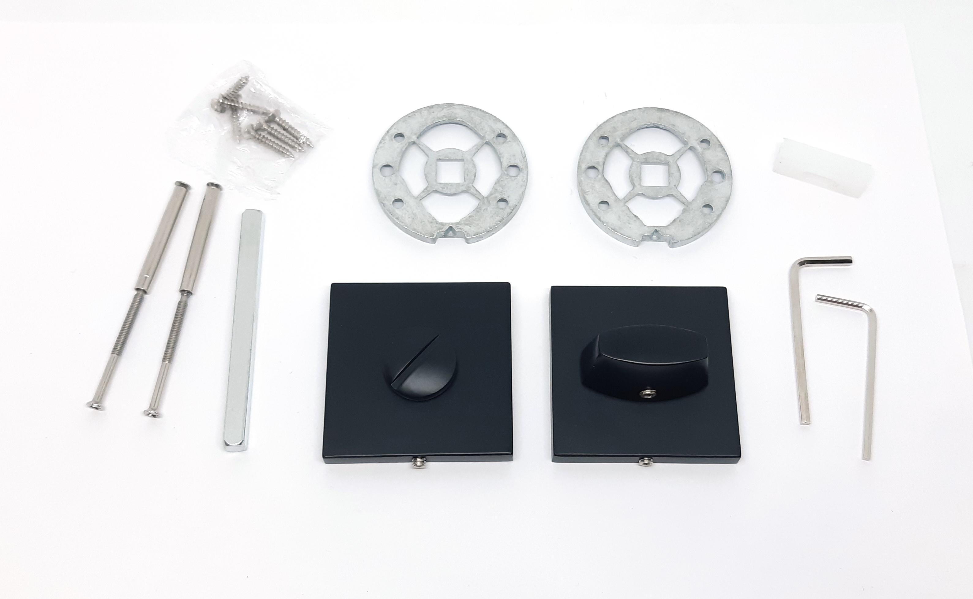 Комплект замка на міжкімнатні двері під барашку WC Kedr 21.210MBP/410B-S KEVLAR BLACK MATT/2108MBP та завіси метелик FLUSH 100х75 мм Black Matt - фото 6 Комплект замка на міжкімнатні двері під барашку WC Kedr 21.210MBP/410B-S KEVLAR BLACK MATT/2108MBP та завіси метелик FLUSH 100х75 мм Black Matt - фото 6