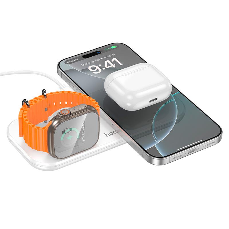 Зарядное устройство беспроводное Hoco CW65 3в1 15 Вт для наушников/смартфона/Apple Watch Белый (24420) Зарядное устройство беспроводное Hoco CW65 3в1 15 Вт для наушников/смартфона/Apple Watch Белый (24420)