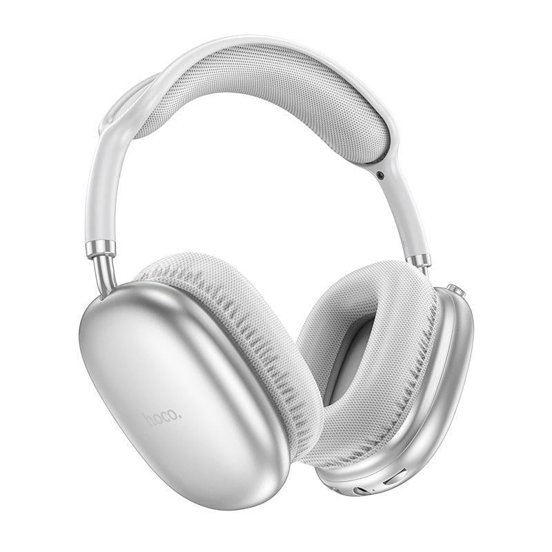 Наушники беспроводные Hoco Triumph W35 Air AUX TF Silver