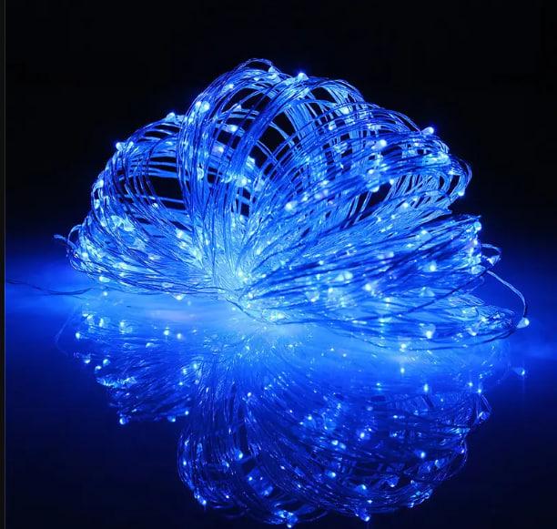 Гирлянда на батарейках с USB Oscar роса 20 м Синий (20m-blue-USB+batt) - фото 3 Гирлянда на батарейках с USB Oscar роса 20 м Синий (20m-blue-USB+batt) - фото 3