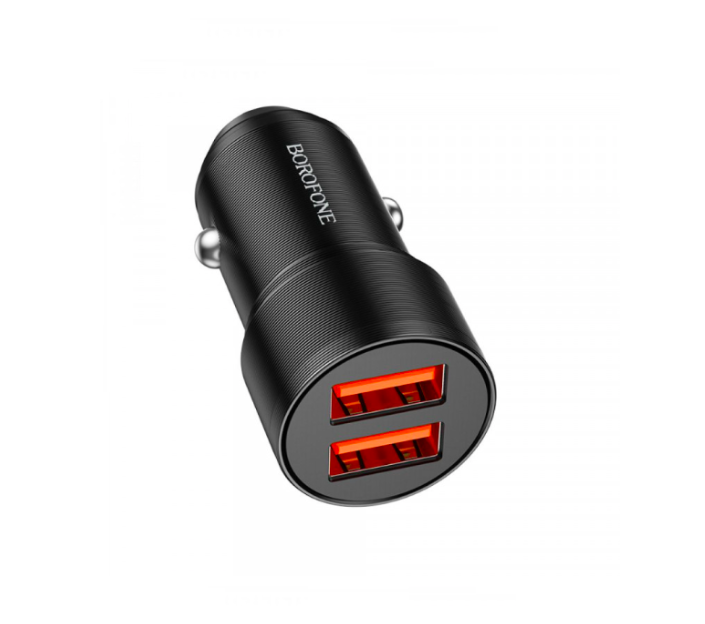 Зарядное устройство автомобильное Borofone BZ19 Wisdom 2USB/2,4A Black