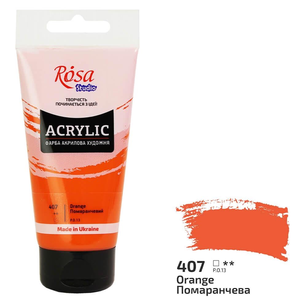 Акрилова фарба Rosa Studio 407 75 мл Помаранчевий (32241407) - фото 1 Акрилова фарба Rosa Studio 407 75 мл Помаранчевий (32241407) - фото 1