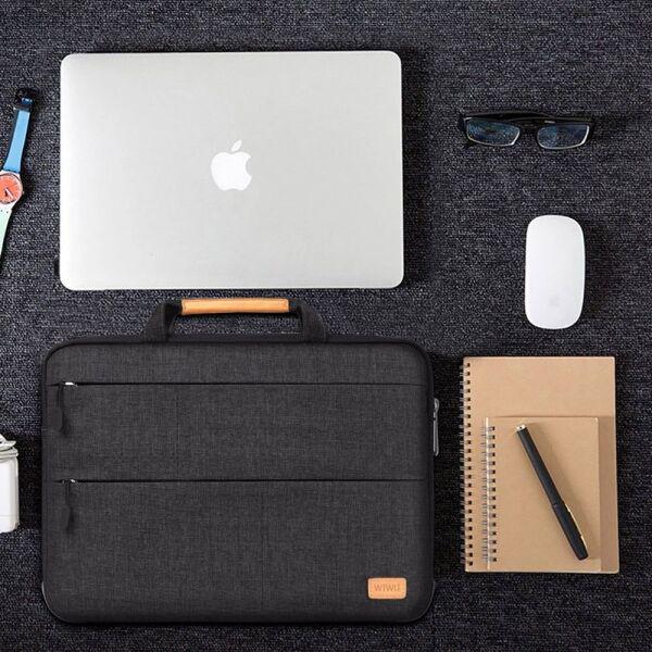 Сумка для ноутбука WIWU Smart Stand Sleeve for MacBook 15,4 Black - фото 3 Сумка для ноутбука WIWU Smart Stand Sleeve for MacBook 15,4 Black - фото 3