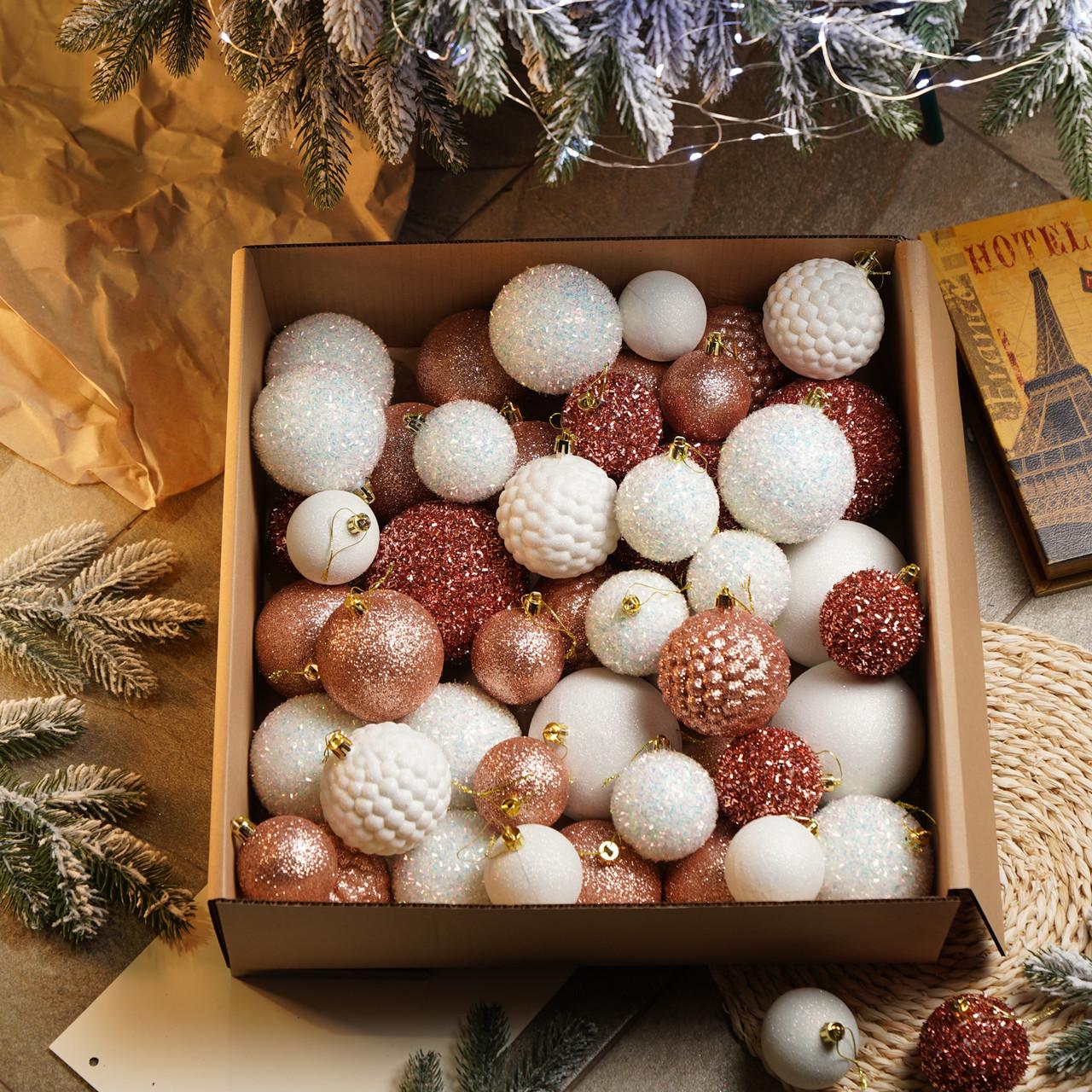 Набор шаров на елку Блеск 40 шт. Розовое золото (2765836623) - фото 2 Набор шаров на елку Блеск 40 шт. Розовое золото (2765836623) - фото 2