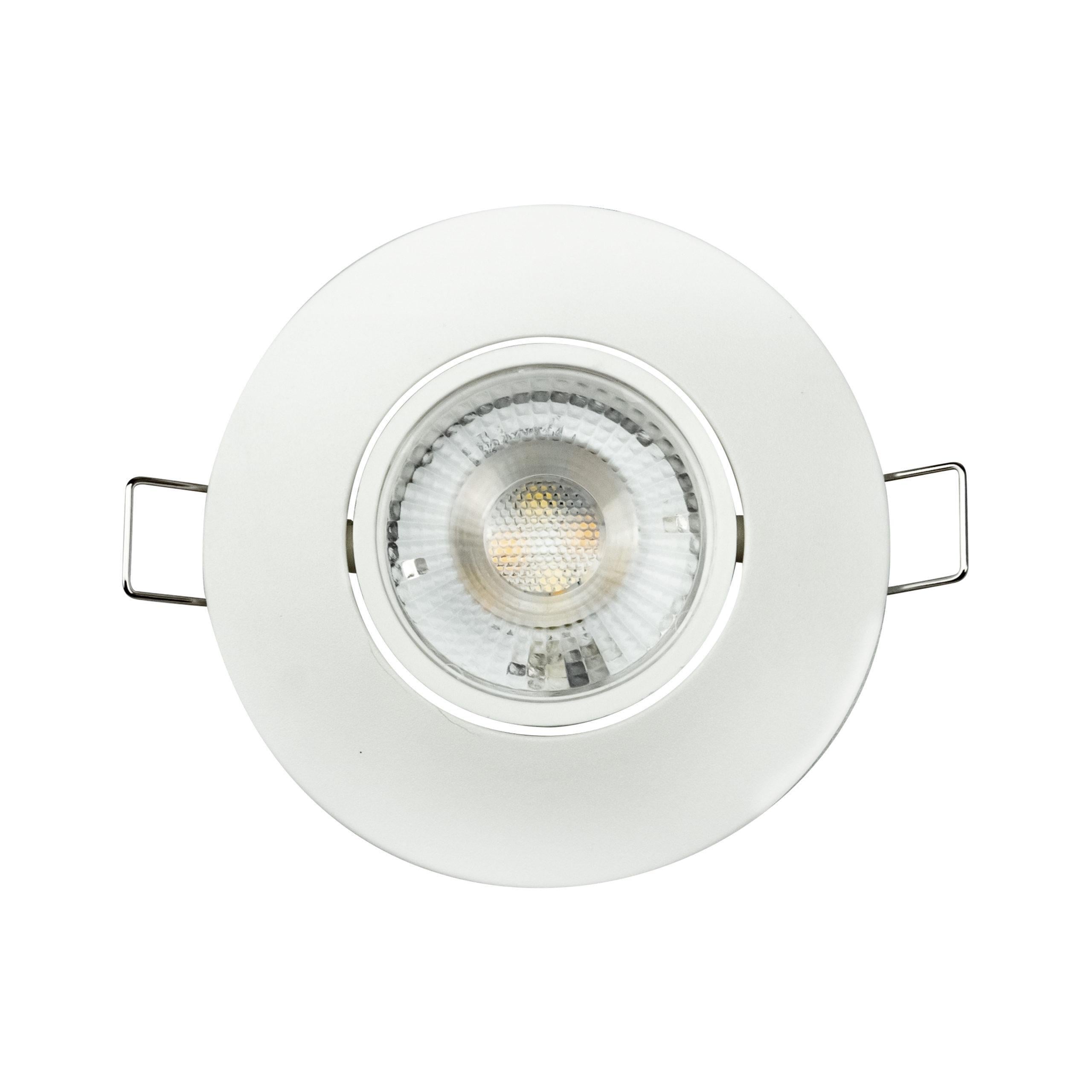 Точечный светильник LED NORA PRO-5 5W 3000К-4500К-6000K 450Lm 170-265V d 85 мм Белый (00000042598)