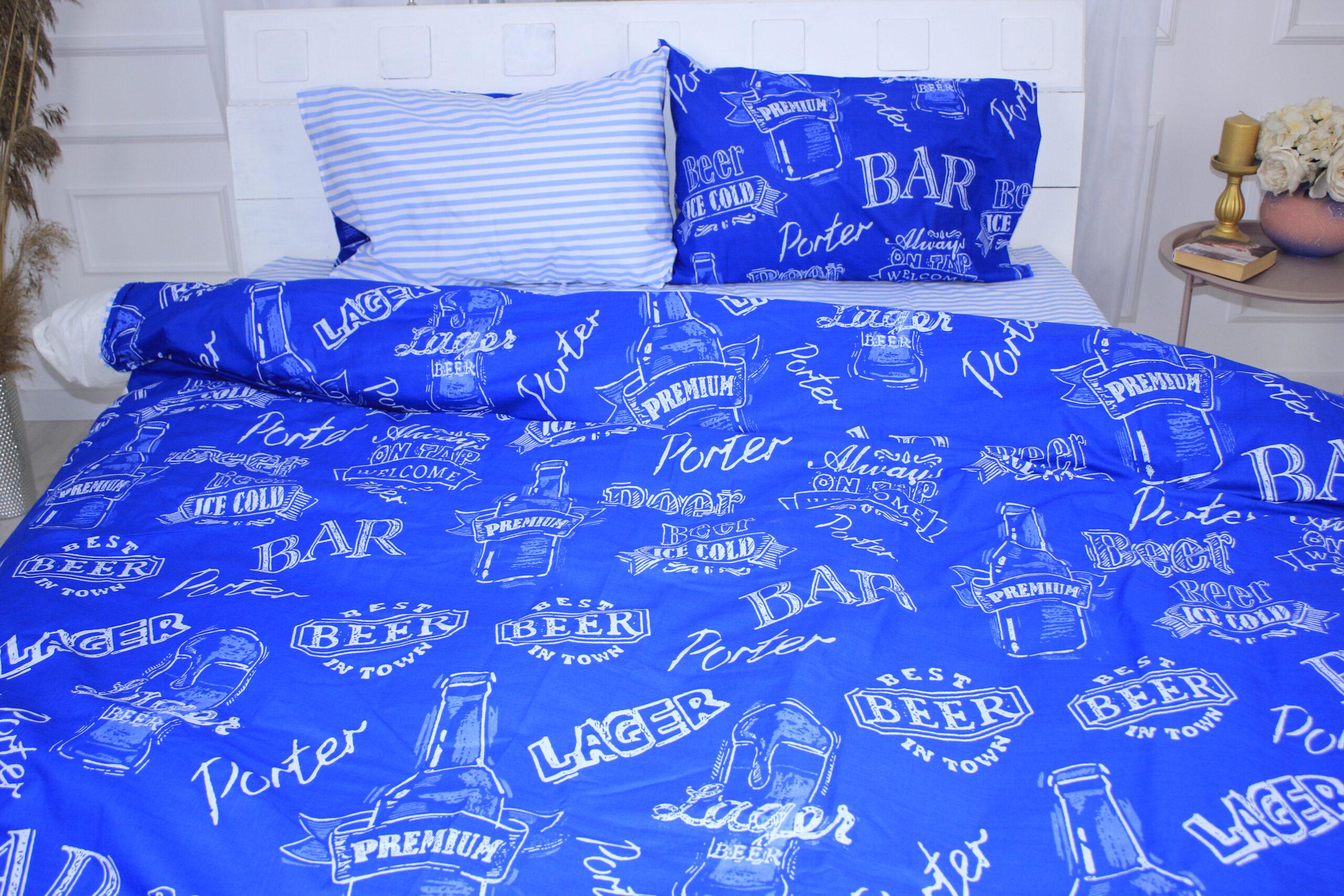 Комплект постельного белья MirSon 17-0508 Beer Bar детский бязь 110х140 см (2200003626117)