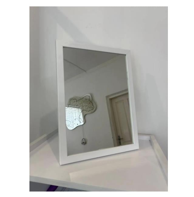 Зеркало для макияжа на ножке 30х30 см Белый (29067974)