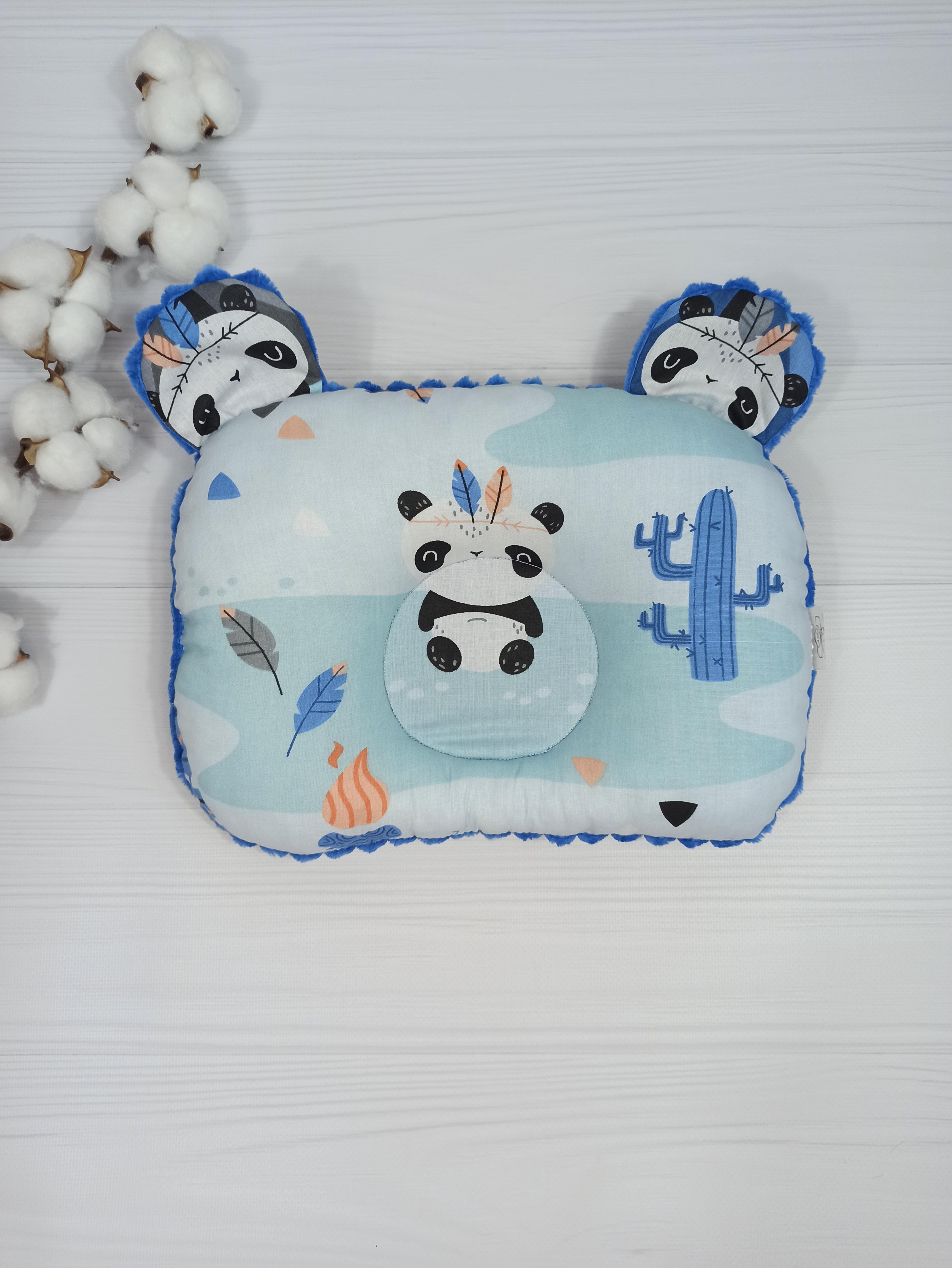 Подушка детская ортопедическая a.l.babybox Панда индеец 24x32 см Синий (PO 18167422)