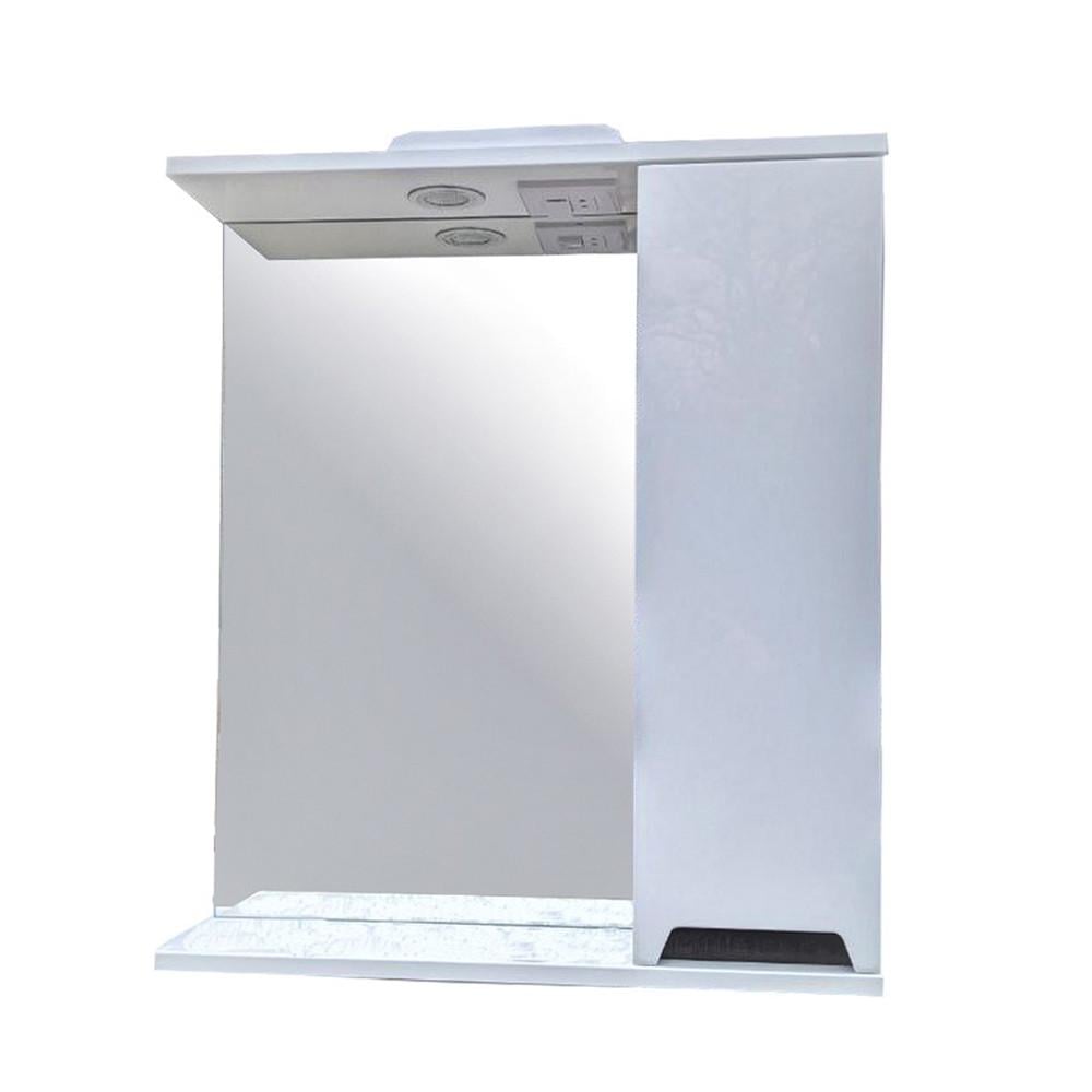 Зеркало с шкафчиком Амалия правое с подсветкой 70 см (1835634039)