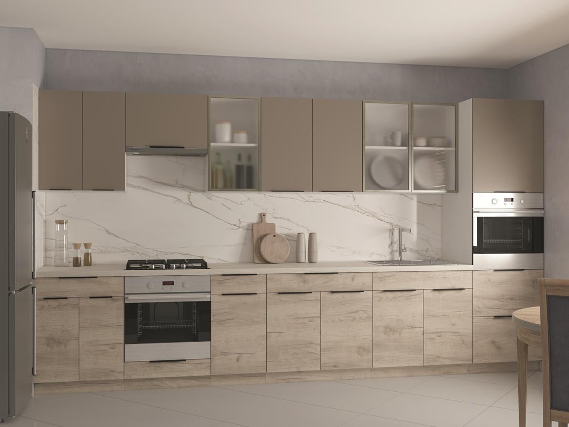 Кухня модульная Alise Дуб Белый/Тоффи (000-000-3068)