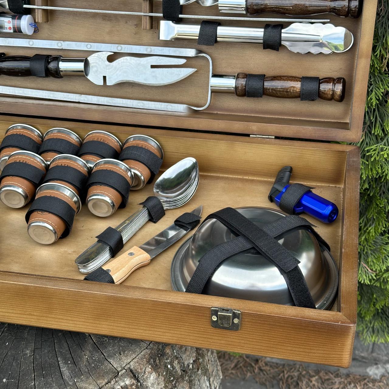 Набор подарочный для барбекю Mzavod Магнат Коричневый (27728687) - фото 6 Набор подарочный для барбекю Mzavod Магнат Коричневый (27728687) - фото 6