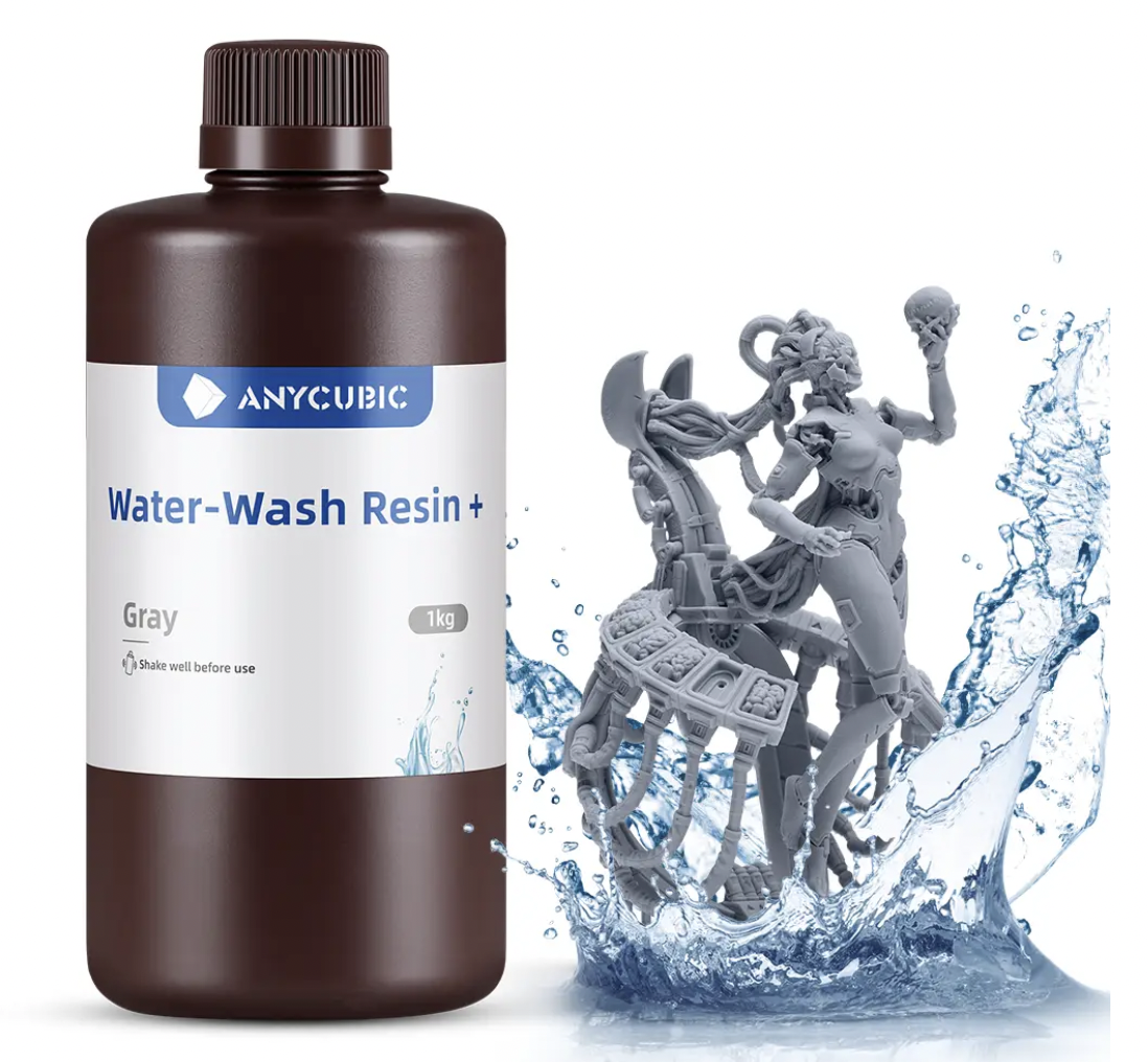 Фотополімерна смола Anycubic Water-Wash Resin+ Grey (SSXGY-104D)