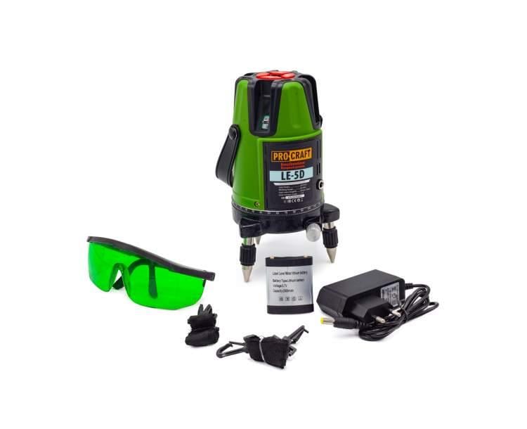 Лазерный уровень Procraft LE-5D зеленый луч - фото 3 Лазерный уровень Procraft LE-5D зеленый луч - фото 3