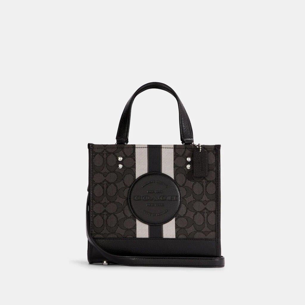 Сумка женская Coach Dempsey Tote 22 In Signature Jacquard With Stripe Black Сумка женская Coach Dempsey Tote 22 In Signature Jacquard With Stripe Black