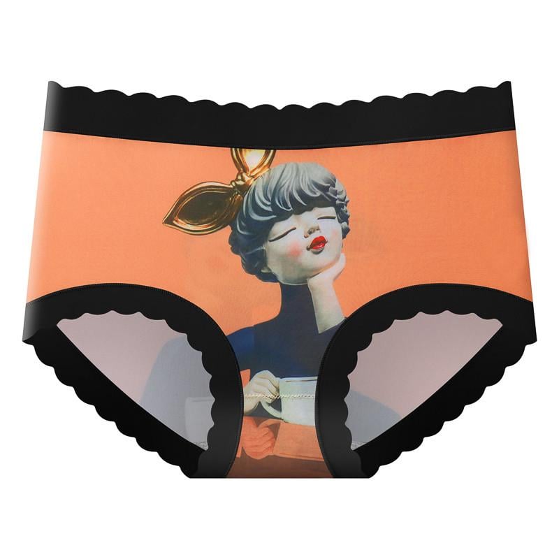 Труси-сліпи жіночі Дівчина з чашкою L Помаранчевий (23-67-1624-Ч)