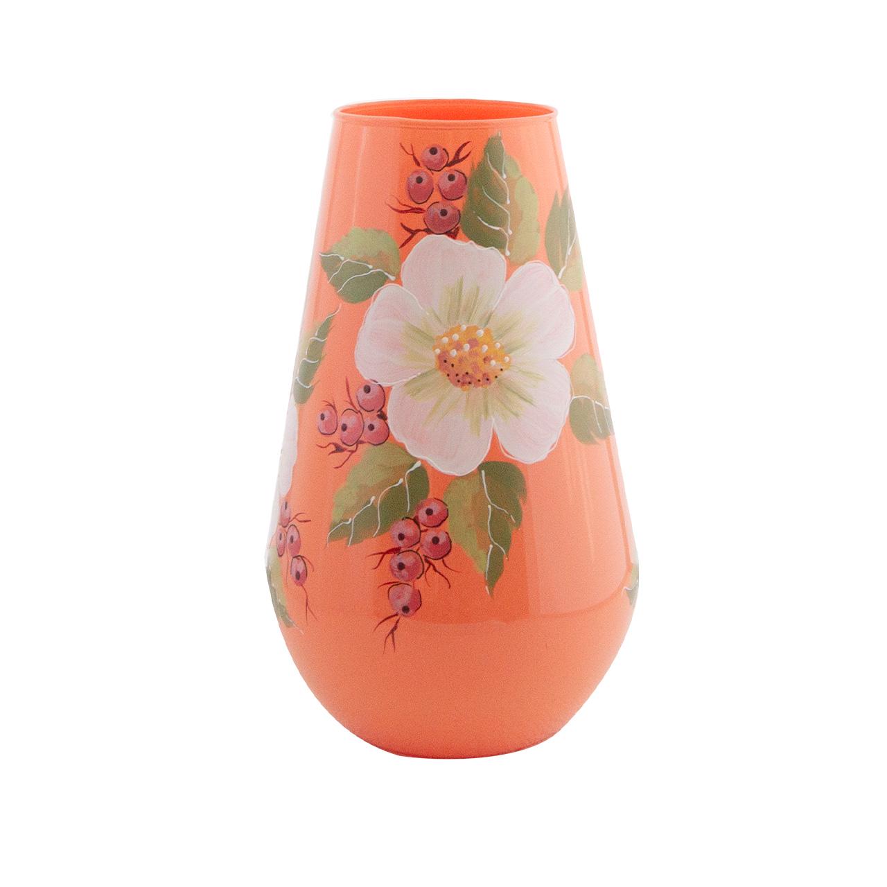 Ваза стеклянная VB Burnelli ручная роспись H 25 см D 14,5 см (24042-2504) - фото 3 Ваза стеклянная VB Burnelli ручная роспись H 25 см D 14,5 см (24042-2504) - фото 3