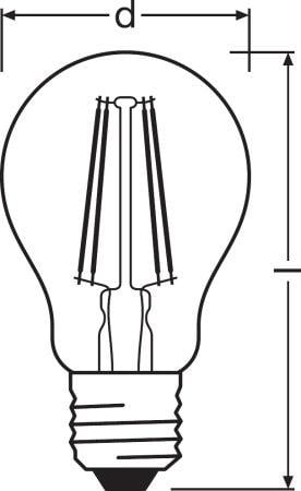 Лампа светодиодная Osram 6,5W 230V 725 lm 2400K E27 филаментная (4058075293298) - фото 2