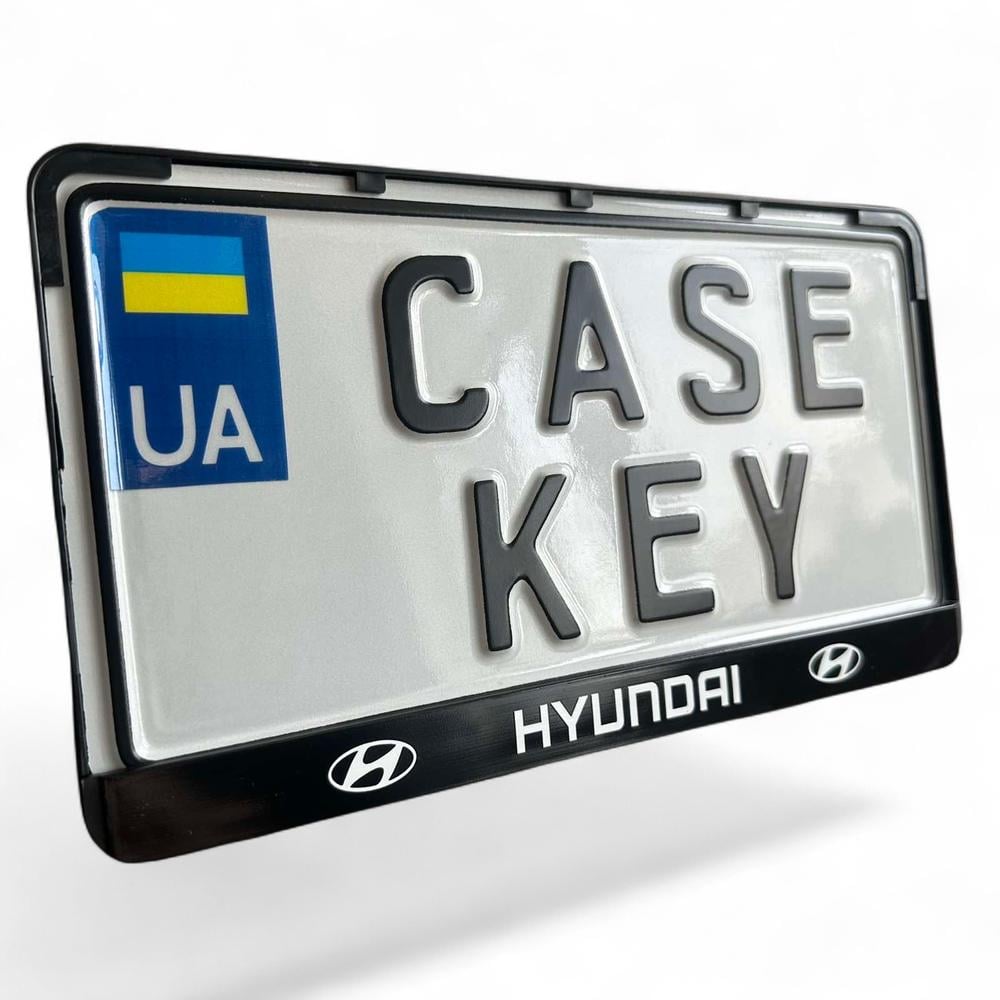 Авторамка США с лакированной печатью Hyundai (huramkausa1)